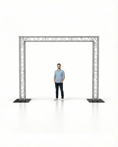 Portale per Arrivi o Esposizioni in Americana di Alluminio su basi