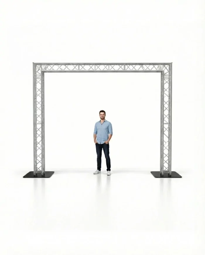 Portale per Arrivi o Esposizioni in Americana di Alluminio su basi