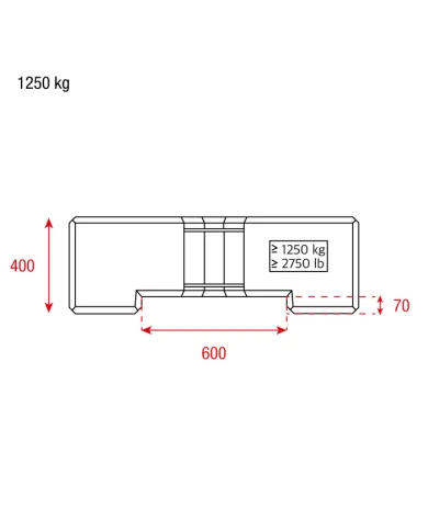 Base ballast di contrappeso in cemento 1250KG MCBB1200