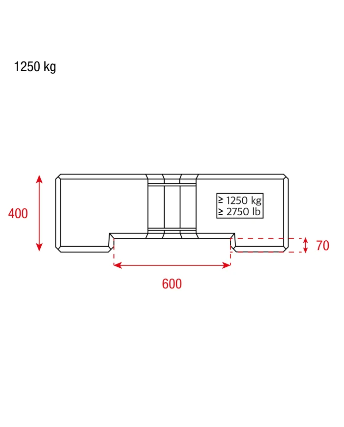Base ballast di contrappeso in cemento 1250KG MCBB1200