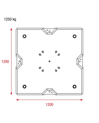 Base ballast di contrappeso in cemento 1250KG MCBB1200