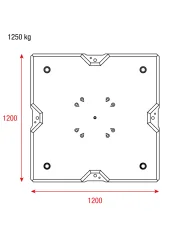 Base ballast di contrappeso in cemento 1250KG MCBB1200