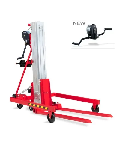 Torre di sollevamento pallet telescopica portata 200 kg alt. max 3,45m