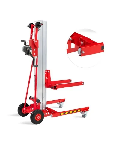 Sollevatore manuale arganello telescopico portata 150kg alt. max 4,10m TORO A-102/C