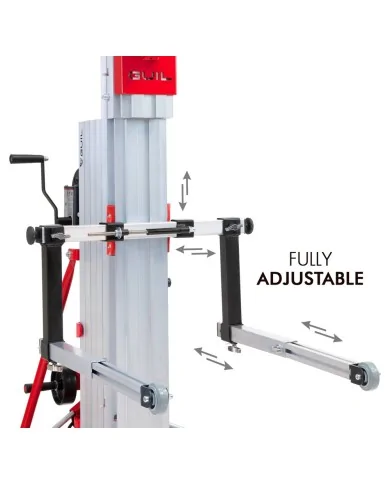 Elevatore per supporto installazione vetri, parabrezza ed insegne