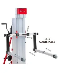 Elevatore per supporto installazione vetri, parabrezza ed insegne
