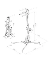 GUIL ULK-500 PLUS Torre di Sollevamento Line Array e Truss 230 kg 6,5
