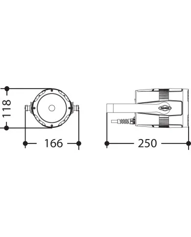 Faro LED professionale LED COB da 45W con temperatura colore 3200K °