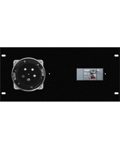 Modulo assem 5U rack, 1pz spina CEE 125A 5p, 1 pz interruttore 125A 18KA