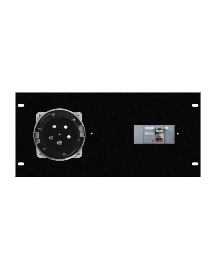 Modulo assem 5U rack, 1pz spina CEE 125A 5p, 1 pz interruttore 125A 18KA