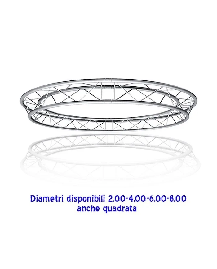 Americana rotonda alluminio 2, 4, 6, 8 metri diametro