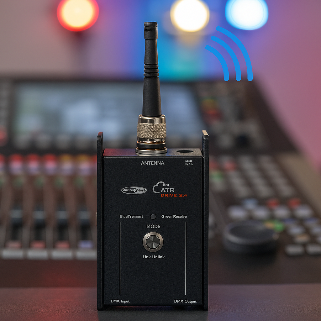 come collegare fari DMX in wireless