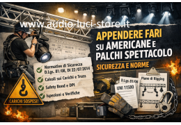 Come appendere fari e casse su Americane sui palchi Pubblico Spettacolo